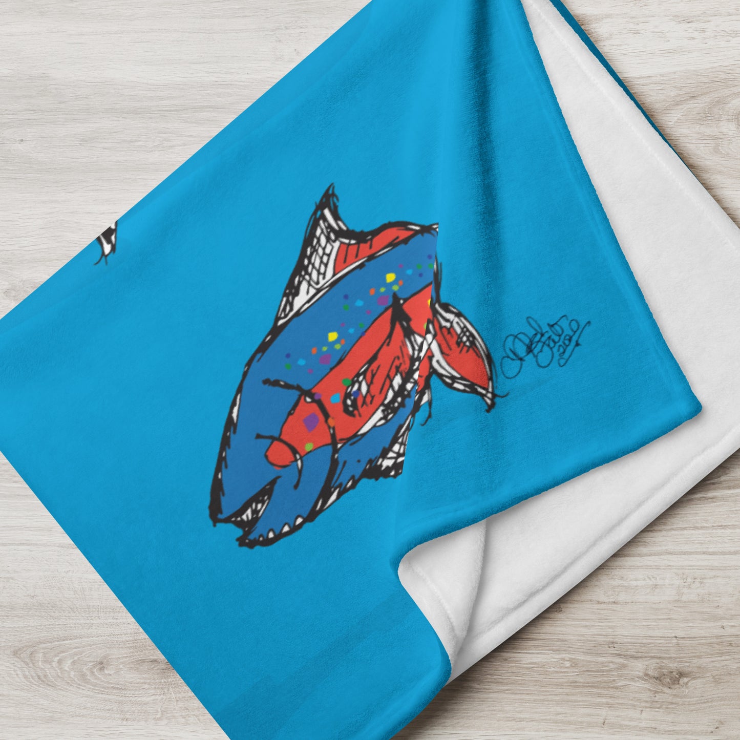 Scamper Series: Fish Throw 60"x80" Blanket