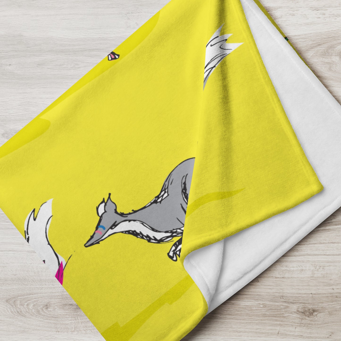 Scamper Series: Foxes 60"x80" Throw Blanket