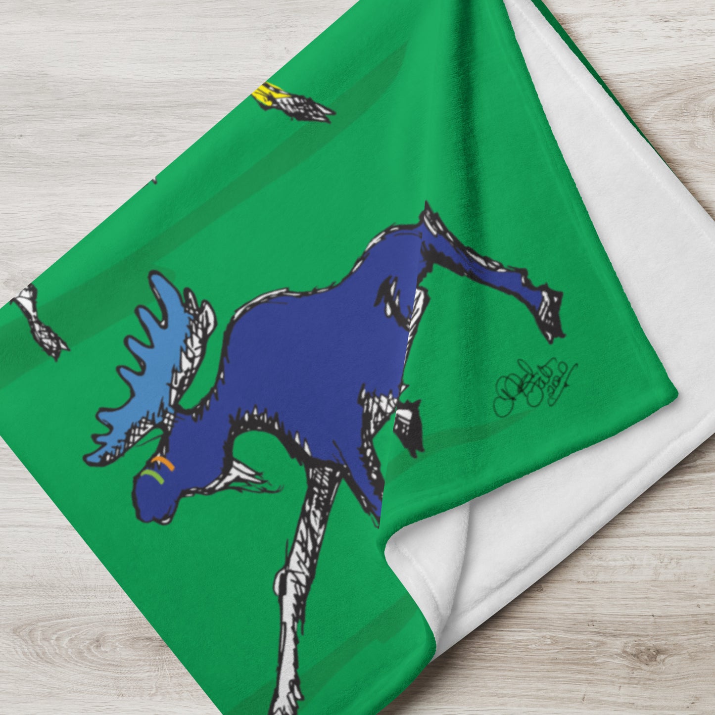 Scamper Series: Moose 60"x80"Throw Blanket