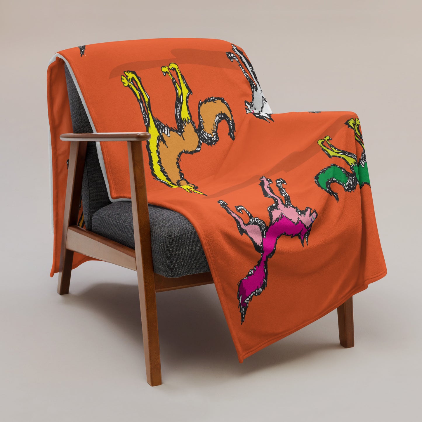 Scamper Series: Wolves 60"x80" Throw Blanket