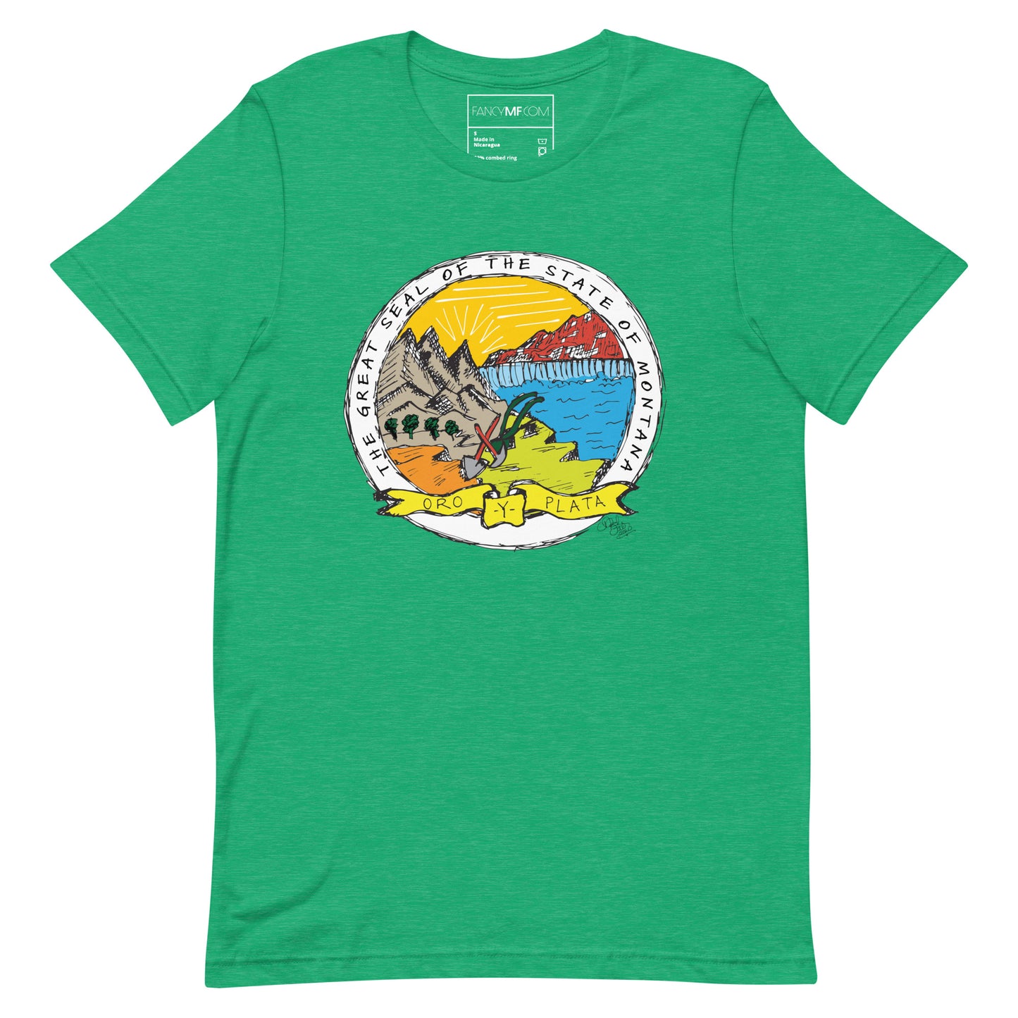 Oro Y Plata: Montana State Seal Unisex T-shirt