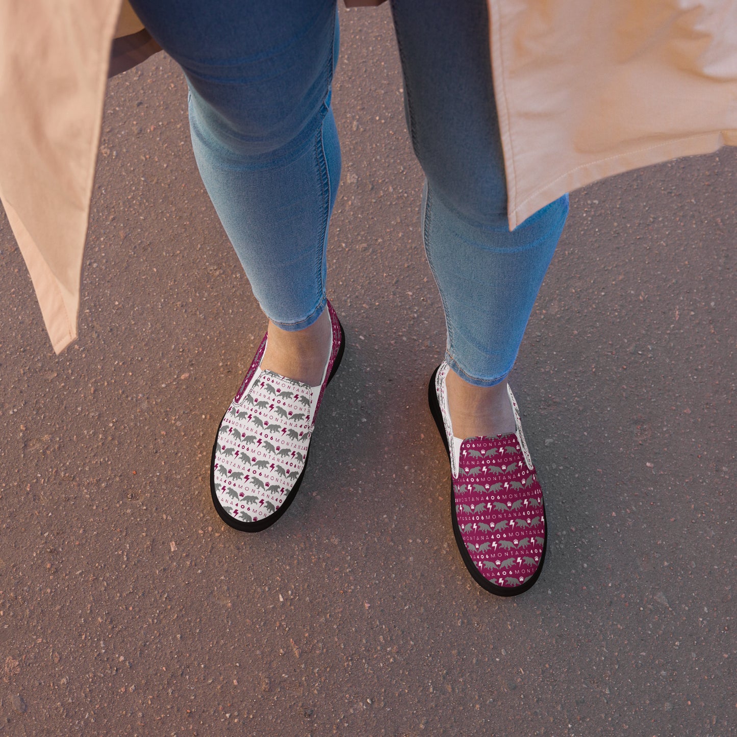 Montana Griz Women’s Slip-On Canvas Shoes
