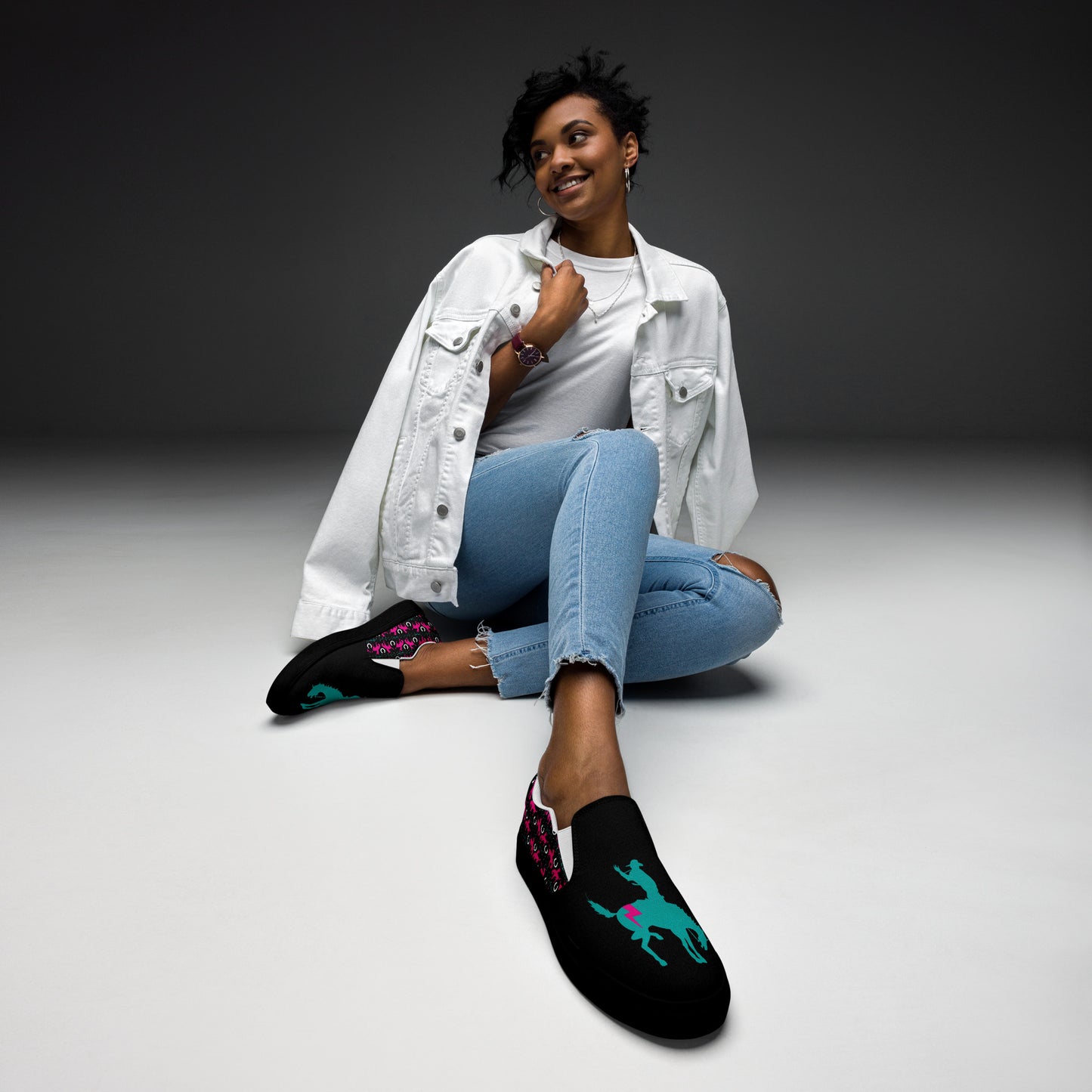 Fancy MF Bronco Women’s Slip-On Canvas Shoes