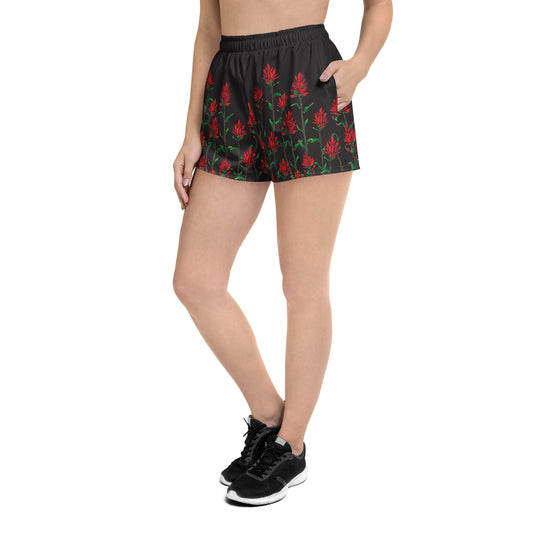Indian Paintbrush Flowers Unisex Athletic Shorts