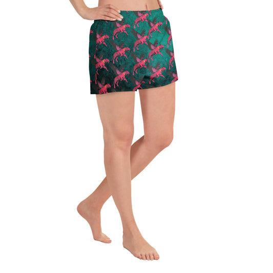 Easy Tiger: Tiger Print 5 Unisex Athletic Shorts
