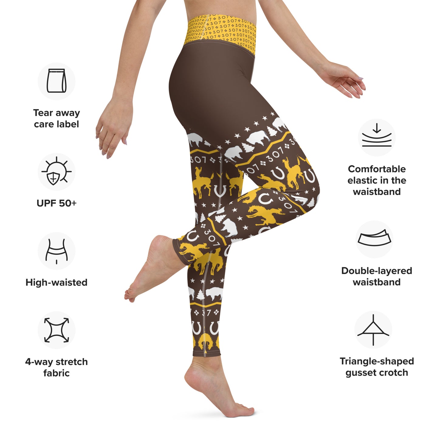 Wyoming Cowboys Yoga Leggings