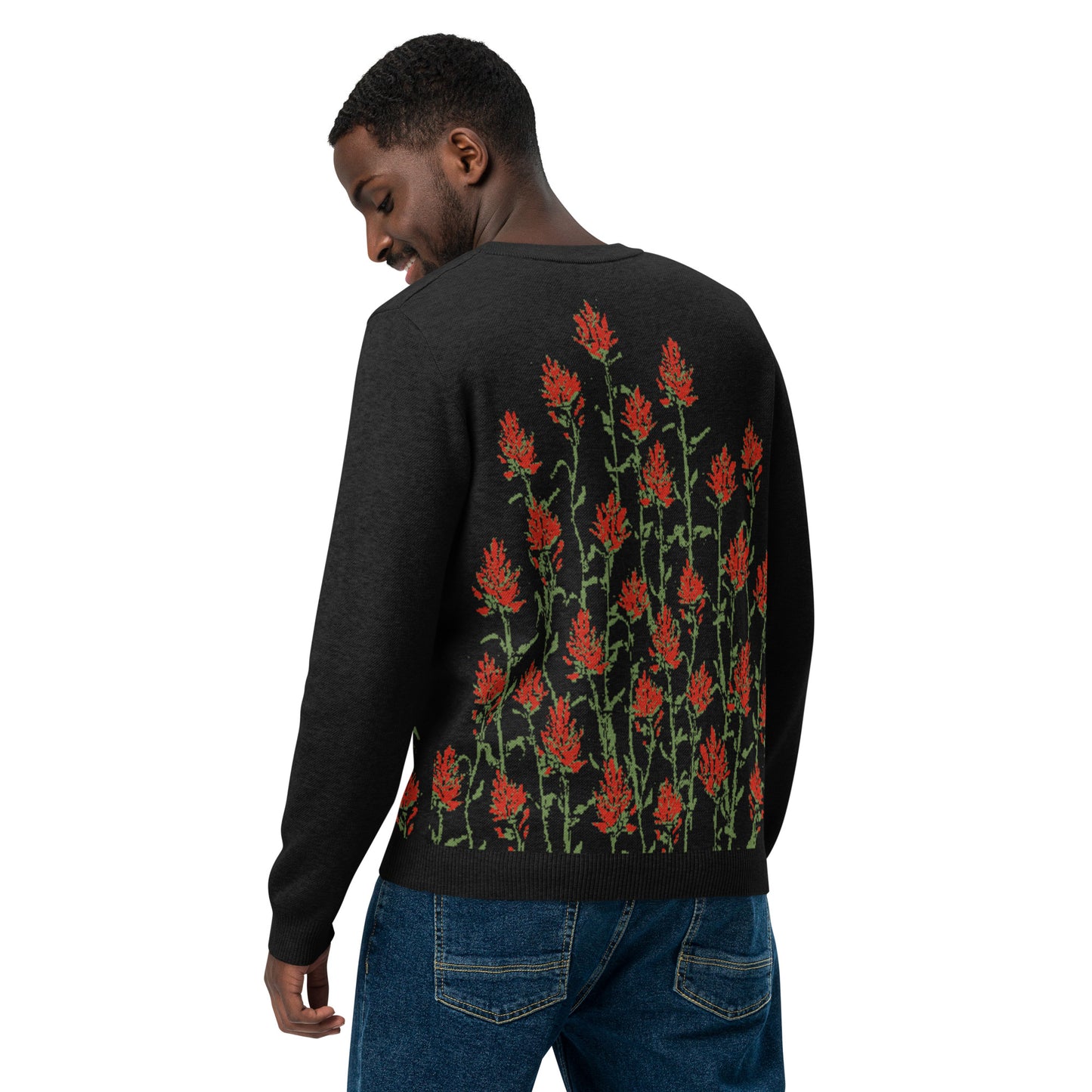 Indian Paintbrush Flowers Unisex Knit Sweater