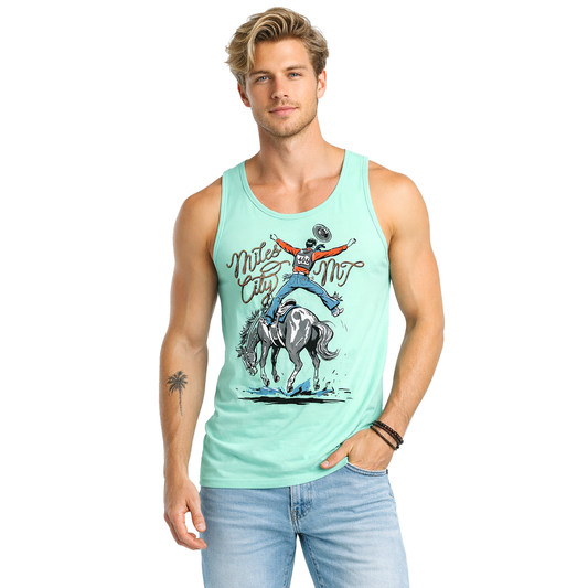 Miles City Cowboy Unisex Tank Top