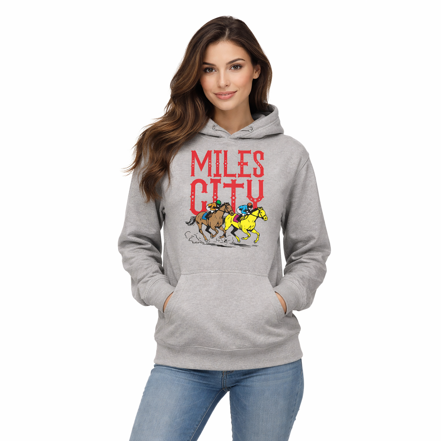 Miles City Horse Racing Unisex Hoodie