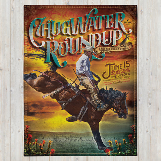 Chugwater Rodeo 2024 Throw Blanket